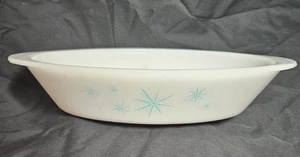 MCM Atomic Starburst geteilte Auflaufform Retro 60er Jahre Milchglas - Bild 1 von 9