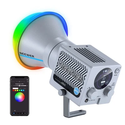 NEEWER HS60CD 60W RGB Luz LED con App, 2700-6500K, CRI97+ Foto 1 de 4