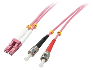 LINDY 46352 Duplex Fiber Optic Cable, OM4 LC/LC 3 m Pink - Photo 1/1