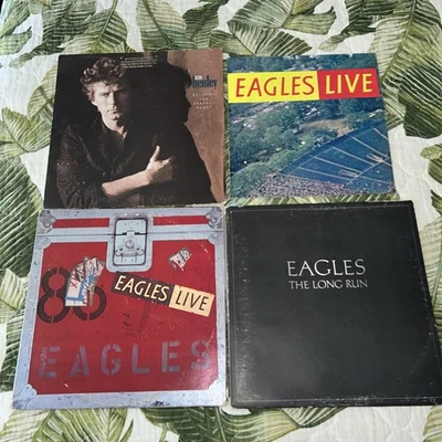 LOT 3 Vinyl LP ALBUM Eagles Rock VG+ Lyrics Poster Live Don Henley Long Run Orig Foto 1 de 4