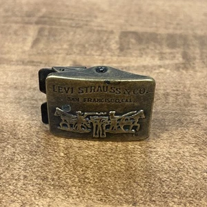Vintage Levi Strauss & Co Brass Belt Buckle San Francisco - Picture 1 of 11