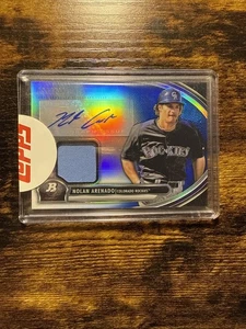 2013 BOWMAN PLATINUM NOLAN ARENADO AUTO JERSEY PATCH BLUE /199 - Picture 1 of 2