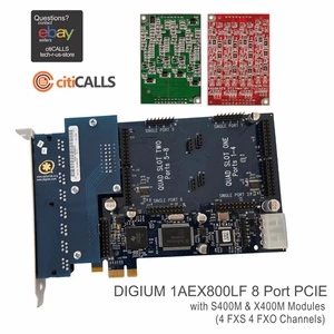 Digium 1AEX811LF 8 Port Analog PCIE Asterisk Card 4 FXS 4 FXO Geniune Original - Picture 1 of 6