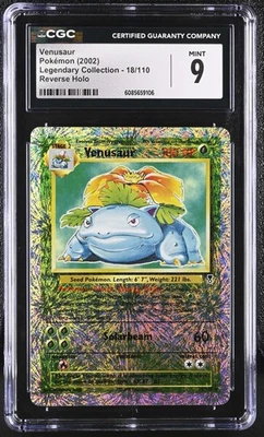 CGC 9 MINT Venusaur 2002 Legendary (Collection) 18/110 Reverse Holo Pokemon Card - Image 1 of 2