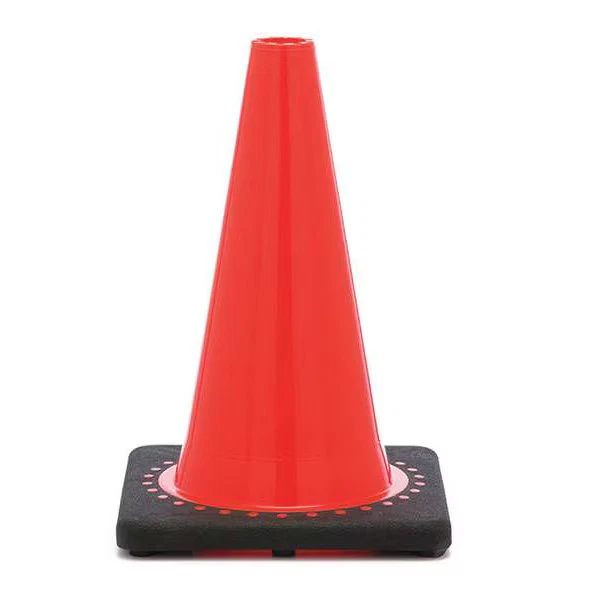 Jbc Revolution Traffic Cone, PVC, Non-Reflective, 12 in Height, 1.5 lb, Orange - Image 1 of 1