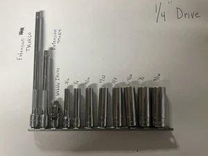 Juego de enchufes de unidad Snap On 1/4 - Imagen 1 de 5