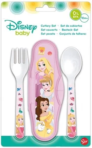 Set 2 Posate con Box Disney Princess per bambini piccoli, in plastica. - Foto 1 di 1