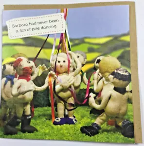 Woolly Bush Birthday Card  Barbara Pole Dancing Humour Funny Large Bday Card - Picture 1 of 2