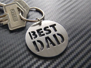 BEST PAPÁ Papá Papá Día del Padre Llavero Llave Acero Inoxidable Regalo - Imagen 1 de 1