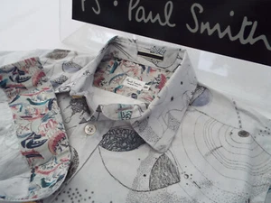 PAUL SMITH Mens Shirt 🌍 Size S (CHEST 38") 🌎 RRP £165+📮 MAINLINE GEOMETRIC - Picture 1 of 8