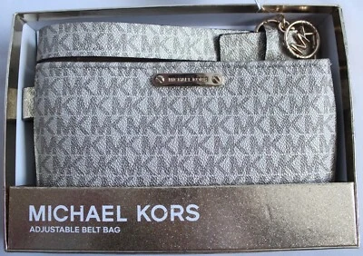 Michael Kors Adjustable Belt Bag Size S/M Gold 29556195CG Small Purse MK Logo - Image 1 of 4