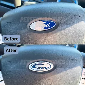 STEERING WHEEL BADGE FOR FORD FALCON FPV BA BF FG FGX SERIES GT F6 Pursuit XR G6 - Picture 1 of 9