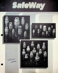 Folleto de equipo agrícola original de colección ACOPLADORES DE DESCONEXIÓN RÁPIDA SAFEWAY - Imagen 1 de 2