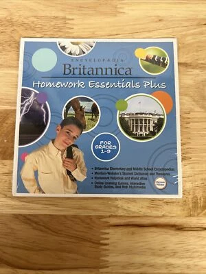 Encyclopedia Britannica Homework Essentials Plus PC Grades 1-9 New Sealed - Image 1 of 2