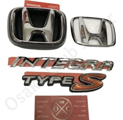 Genuine OEM 2005-06 DC5 Honda Integra Front & Rear Emblems Acura RSX Type S JDM - Image 1 of 4