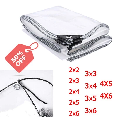 Transparent Plane mit Ösen Wasserdicht für Gewächshaus Balkon Pavillon PE