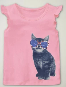 NUEVO CON ETIQUETAS Camiseta Baby GAP 4 de Julio Patriótico Gatito Gato Tú eliges Talla NUEVA - Imagen 1 de 2