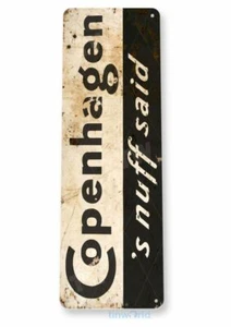 COPENHAGEN 11X4 TIN SIGN TOBACCO SNUFF CIGARETTE CIGAR TOBACCIANA POUCH PACK - Picture 1 of 1