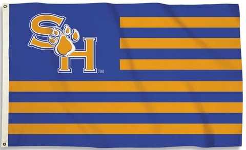Sam Houston State Bearkats 3' x 5' Flag (Stripes With Logo) NCAA Licensed Cover