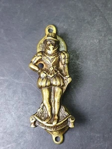 Precioso Llamador Antiguo Latón Bronce Sir John Hawkins 8 cm - Imagen 1 de 6