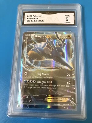 2016 POKEMON KINGDRA EX #73 FULL ART HOLO GMA MINT 9 - Image 1 of 3