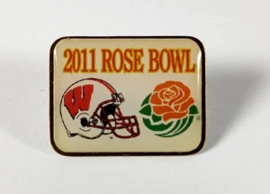 2011 Wisconsin Badgers Rose Bowl Sombrero Solapa Prendedor Día del Juego NCAA Pasadena - Imagen 1 de 3