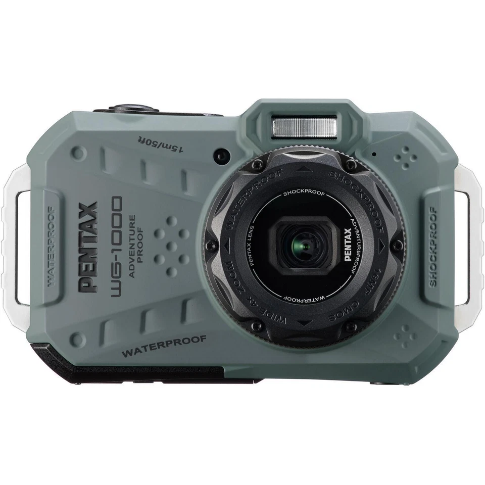 Pentax WG-1000 Waterproof Digital Compact Camera - Olive - Image 1 of 4