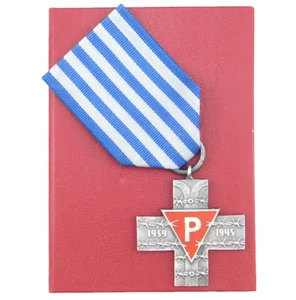 4409 WK2 DOCUMENTO + RP AUSCHWITZ HOLOCAUSTO CRUZ SOBREVIVIENTE MEDALLA POLONIA J... - Imagen 1 de 6