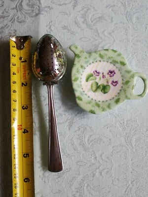 vtg Tea Spoon Infuser Effepi 3 HOFERITZ  Melamine spoon rest Made In ITALY - Image 1 of 4