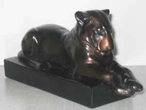 Briefbeschwerer Panther Leopard Tiger Figur massiv Kunststein 1,6 KG, 24x11x7cm - Bild 1 von 3