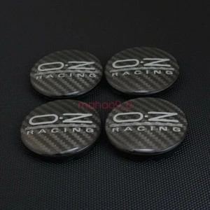 4pcs 55 mm suitable for OZ Racing M582 Black Carbon Alloy Wheel Center Rim Caps - Picture 1 of 4