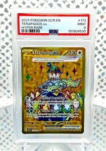 PSA 9 Terapagos EX 173/142 Stellar Crown Full Art Gold Hyper Rare Pokemon Card - Picture 1 of 1