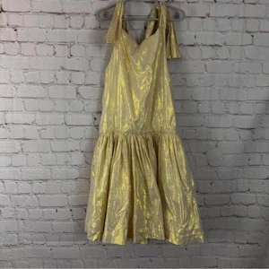 Tea Collection Gold Dress Size 12 - Picture 1 of 3
