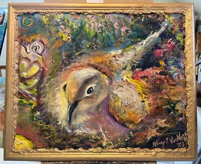 My Nest, Original Oil Painting, Gold Framed, 32.5”x25”x2" - Image 1 of 4