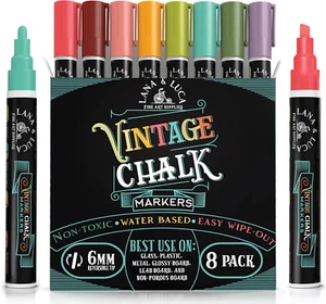 Liquid Chalk Markers - Wet Erase Marker Pens - for Chalkboards Signs, Windows, B - Picture 1 of 12
