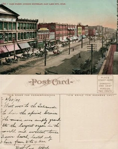 POSTAL ANTIGUA SALT LAKE CITY UTAH MAIN STREET MIRANDO AL SURESTE - Imagen 1 de 1