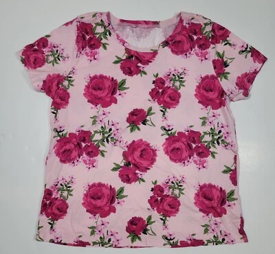 Camiseta The Children’s Place XL diseño estampado de rosas para adultos manga corta   Foto 1 de 4
