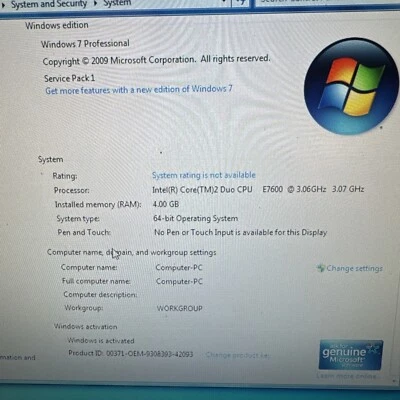 Dell OptiPlex 380 Desktop Hard Drive with Windows 7 PRO and Key - Image 1 of 4