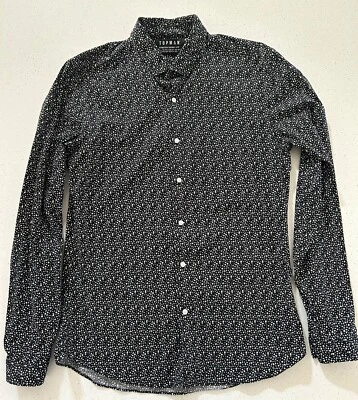 Camisa TopMan elástica ajustada de manga larga para hombre Foto 1 de 4