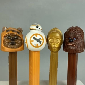 Star Wars Chewbacca, C-3PO, BB-8, Ewok Lucasfilm PEZ Spender sehr guter Zustand - Bild 1 von 12