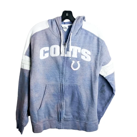 NFL Team Apparel Colts Full Zip Tie Dye Hoodie Sweatshirt Medium Unisex Cover