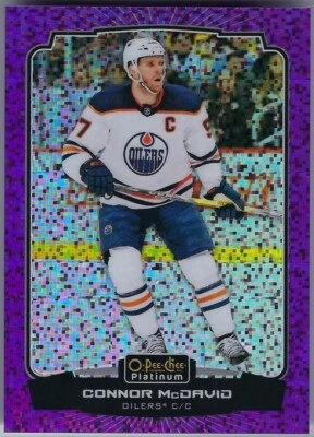 2022-23 O-Pee-Chee Platinum Violet Pixels Connor McDavid 142/299 #97 Edmonton - Image 1 of 2