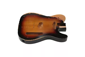 AE Guitars® T-Style Alder Replacement Guitar Body Relic Nitro Top Sunburst - Picture 1 of 12