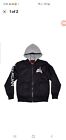 NIKE AIR JORDAN HOODED BOMBER/PUFFER JACKET BOYS SIZE Large BLACK AND RED