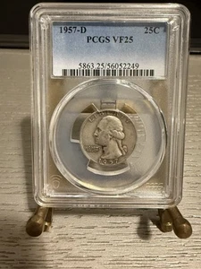 1957-D Washington Quarter-PCGS VF25 - Picture 1 of 2