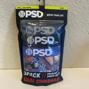 PSD Hombre Ropa Interior Mediana Paquete de 3 Calzoncillos Boxer One Way Benjis Azul Negro Azul Marino Nuevos - Imagen 1 de 5