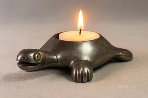 Cast Metal Turtle Votive Candle Holder Rustic Restoration Hardware Style - Picture 1 of 12