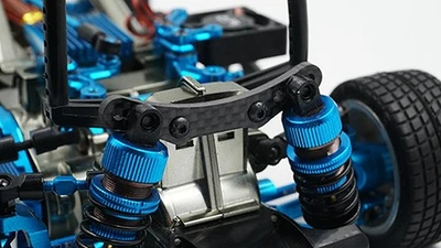 YEAH RACING CARBON DÄMPFERBRÜCKE VORNE & HINTEN FÜR TAMIYA M-05 # TAMC-062 - Bild 1 von 3