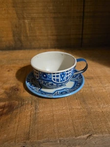 Vintage Wolverine Tin Tea Cup + Plate (2 Items Total) Vintage Winter Decor - Picture 1 of 6