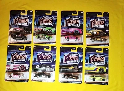 2025 Hot Wheels неоновые спидеры полный набор из 8 автомобилей классический импорт и Camaro🔥L - Изображение 1 из 4